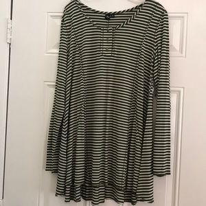 Hunter Green Striped Tunic